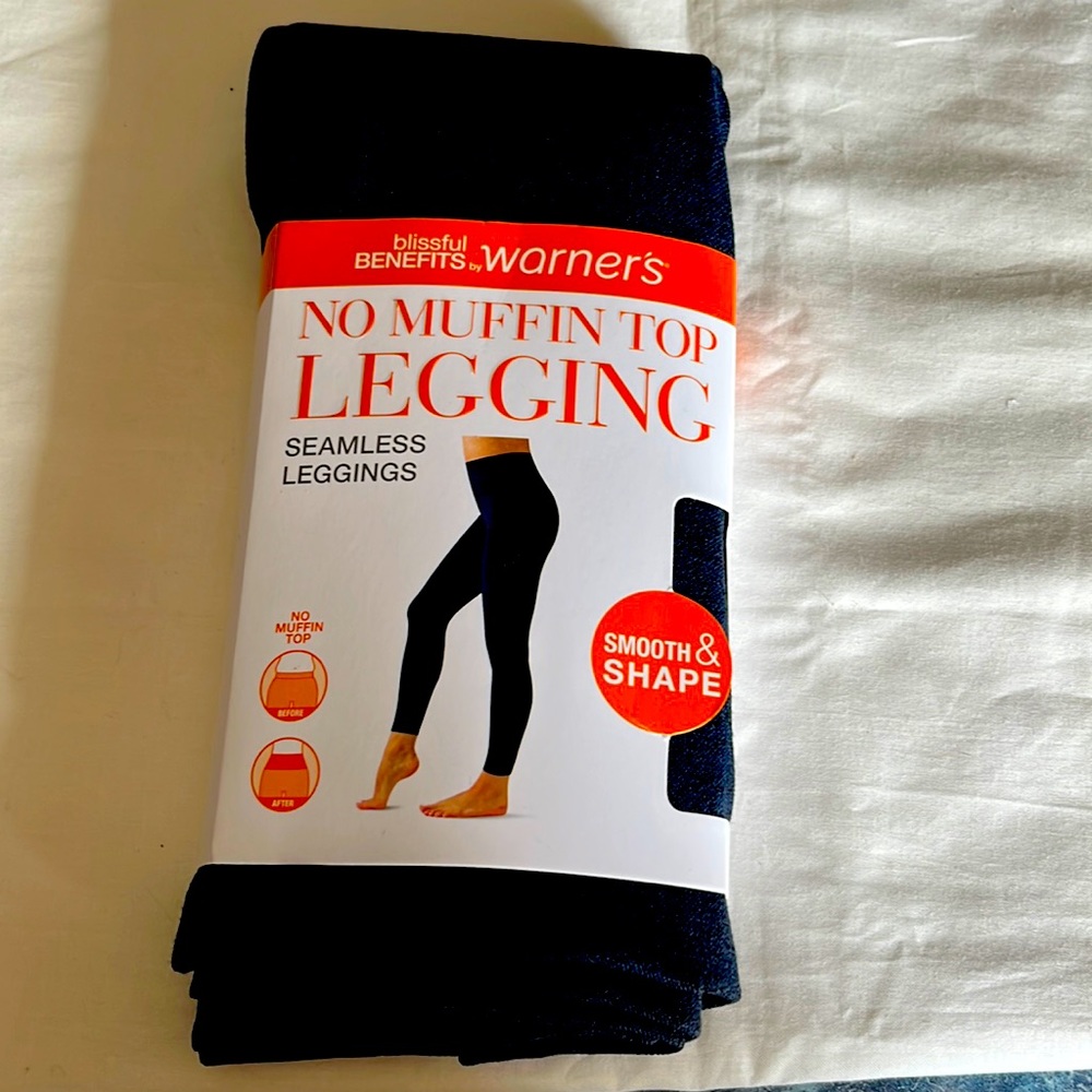 NEW in package- Blissful benefits muffin top leggings/ 2X-3X/dark denim heather